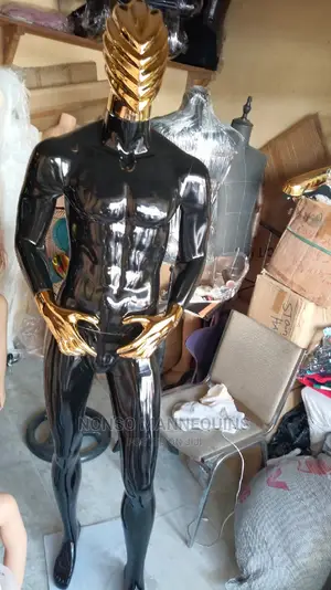 Gold Head and Hands Fibre Display Mannequins