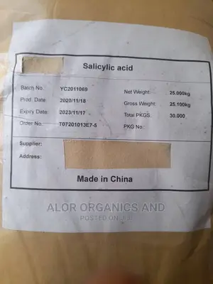 Salysilic Acid for Sale in 25kg Cartons