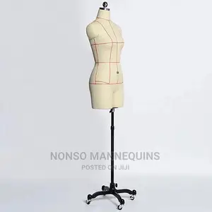 Fully Pinnable Dressform With Drapping Tape And Roller Base
