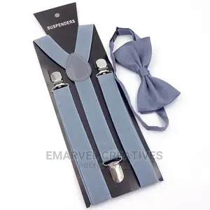 New Colorful Wedding Accessories Suspenders With Bowtie