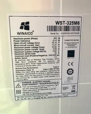 Winaico 325watts Solar Panel