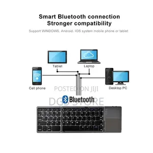 Foldable Bluetooth Keyboard With Touchpad for Android, IOS