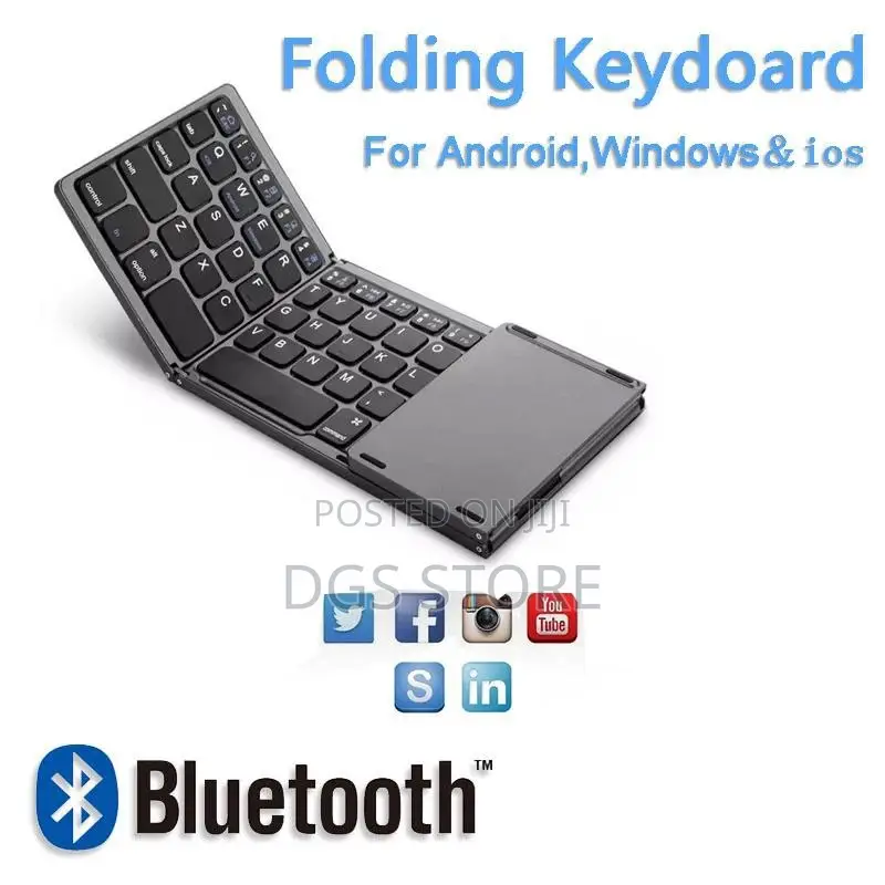 Foldable Bluetooth Keyboard With Touchpad for Android, IOS