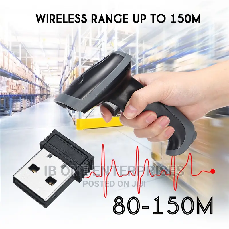Wireless 2.4G Barcode Scanner Reader Multi Language Keyboard