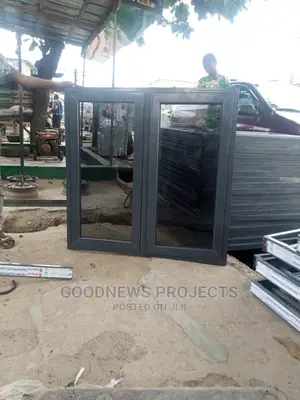 Aluminium Casement Window (Grey