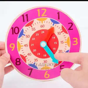 Children Educational Wooden Time Learning Clock
