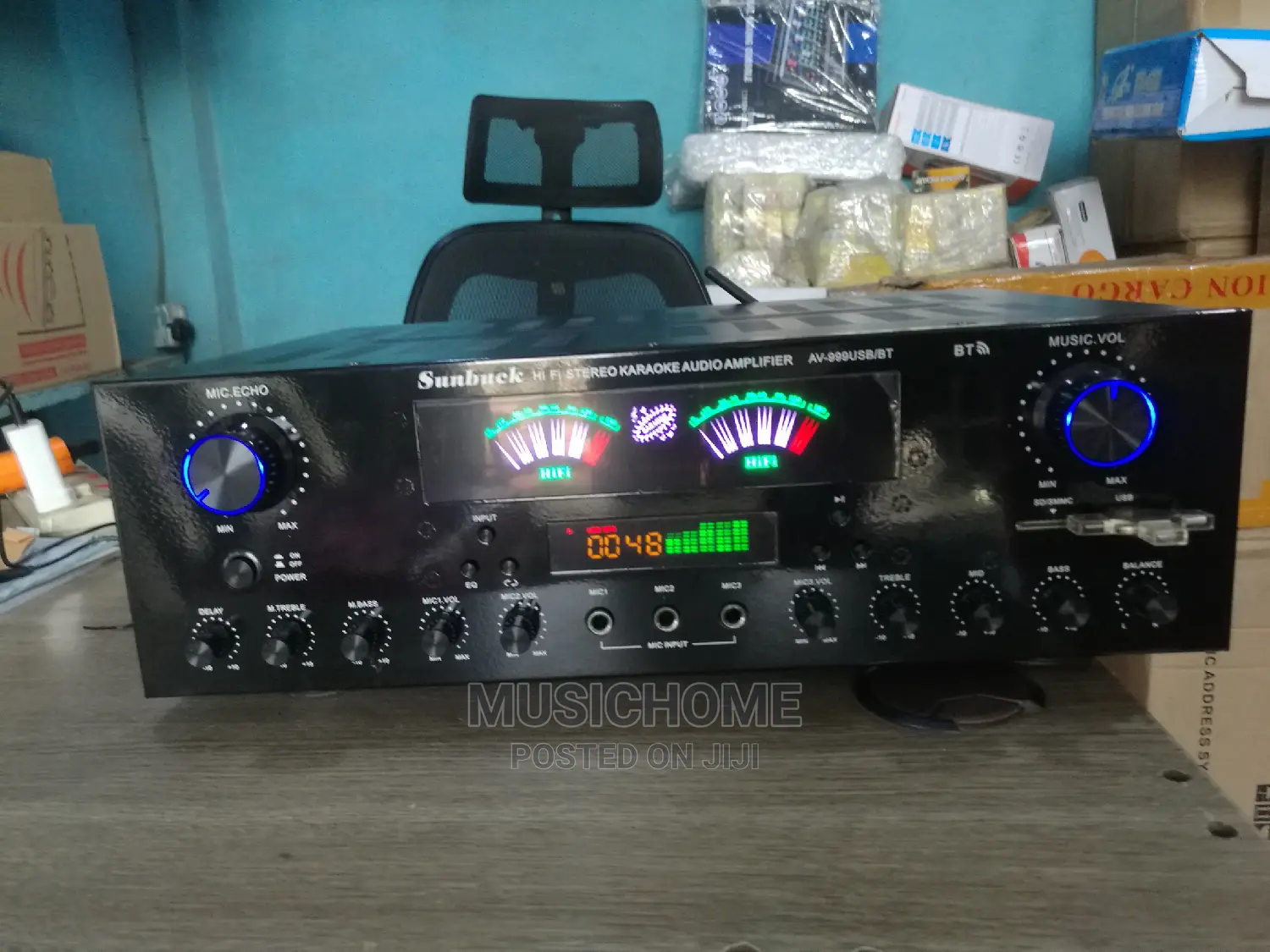 Bluetooth USB Aux Amplifier for Ceiling Speakers With Remote