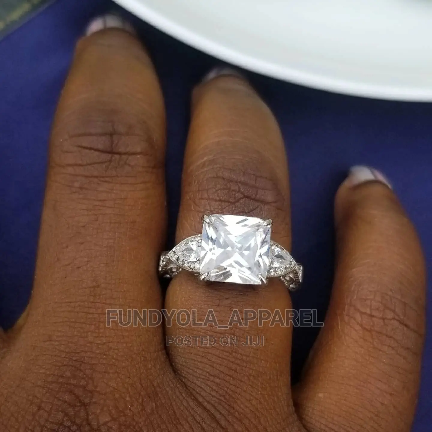 Fully Crafted Sterling Silver Engagement Ring