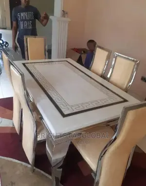 Dinning Table Set With Mable Top