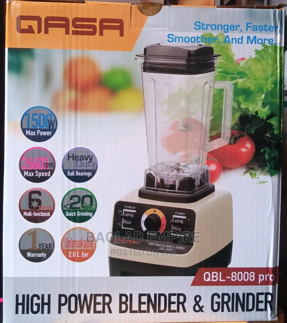 Qasa High Power Blender Grinder 1500W Heavy-Duty