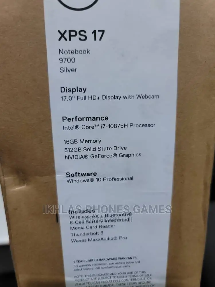 New Laptop Dell XPS 17 L701X 16GB Intel Core I7 512GB