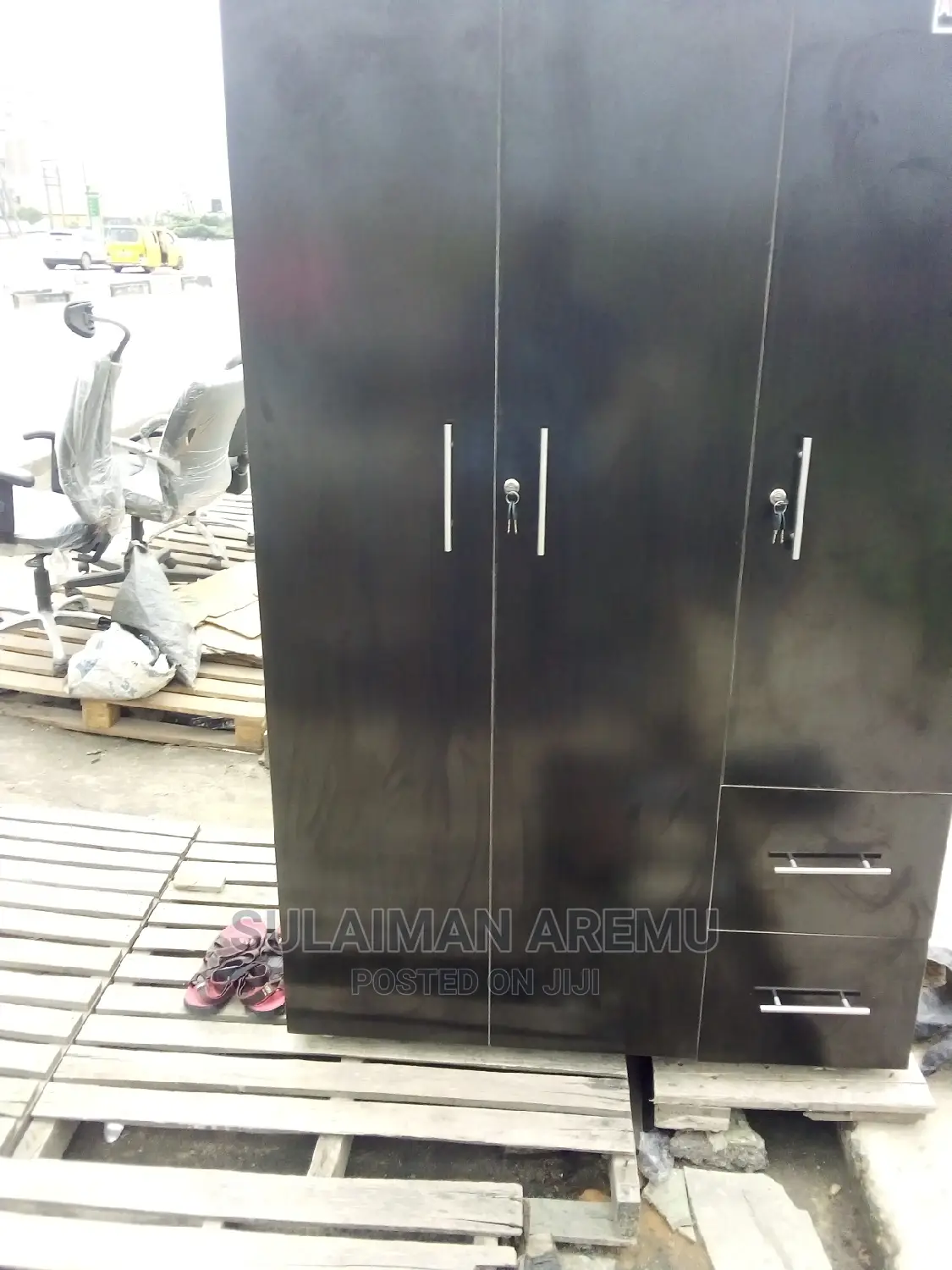 Wooden Wardrobe Black