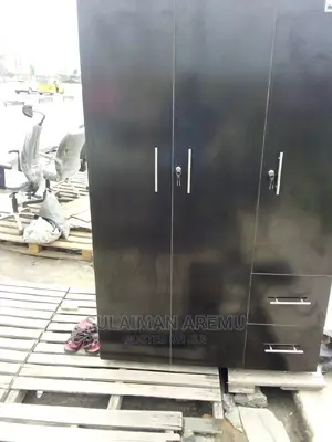 Wooden Wardrobe Black