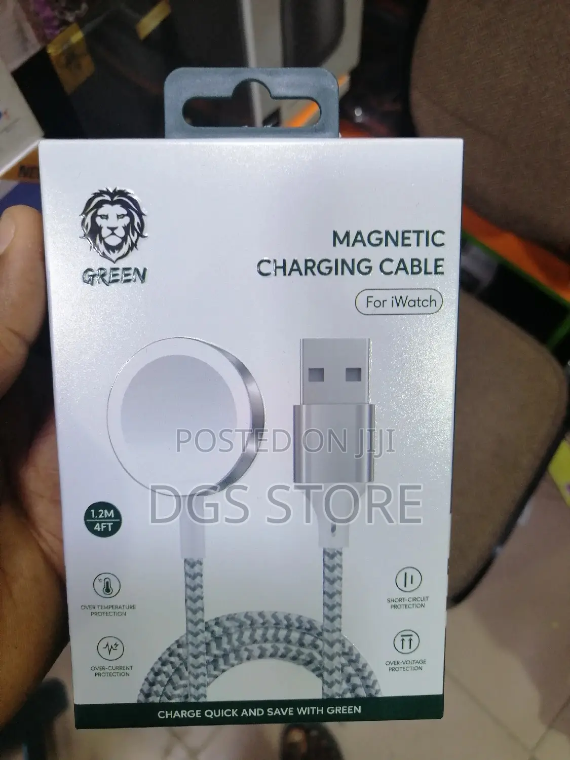 Green Magnetic Charging Cable