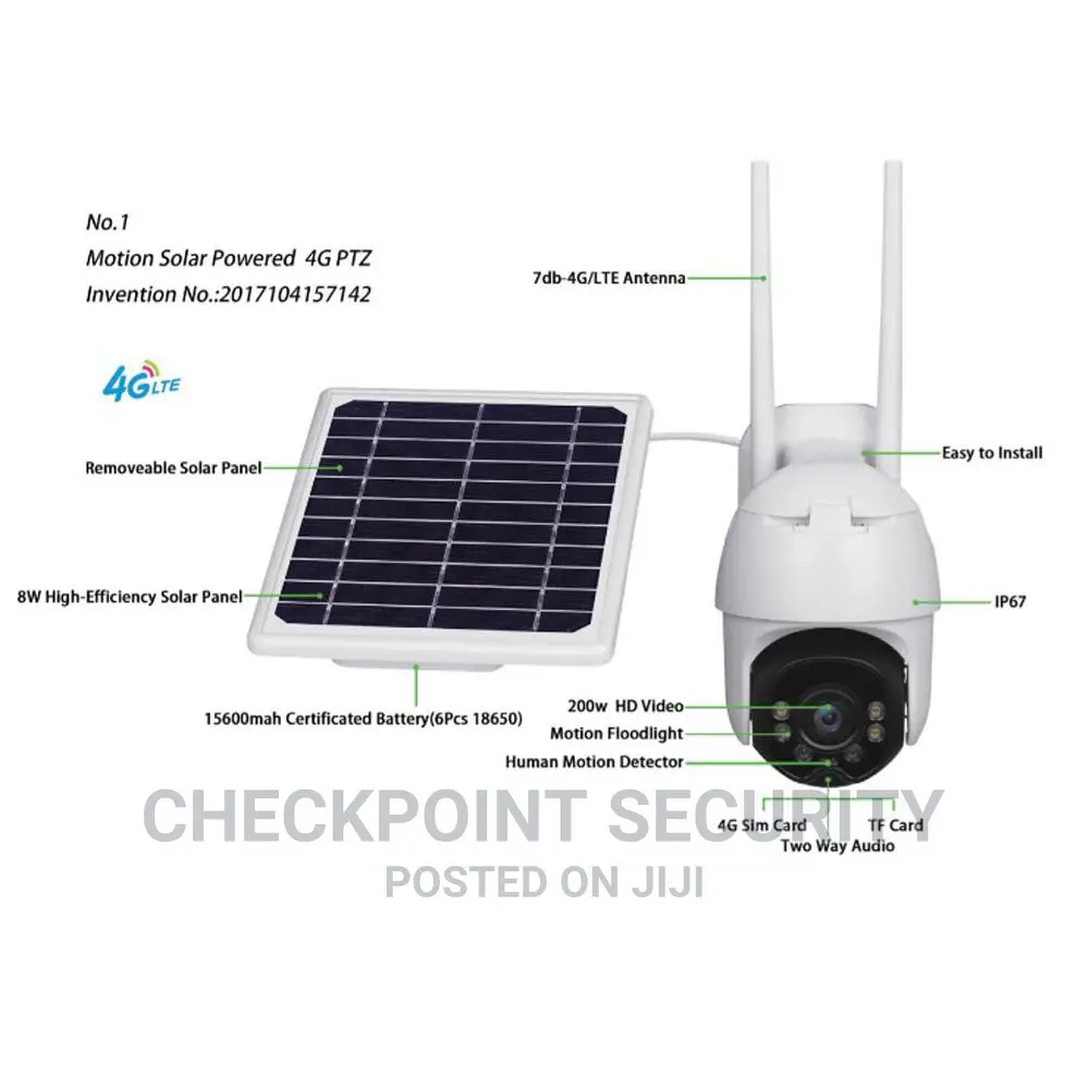 4G PTZ Low Power Solar IP Camera