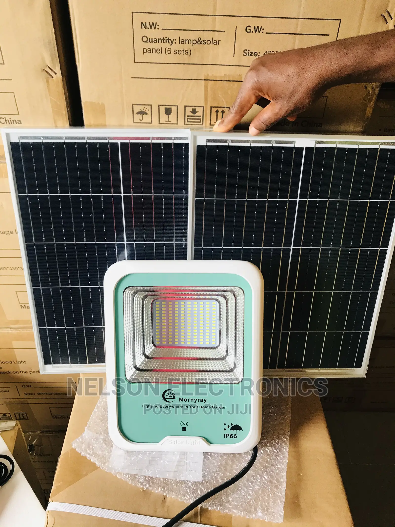 Mornyray All in One Solar Flood Light 200watt Double Panel