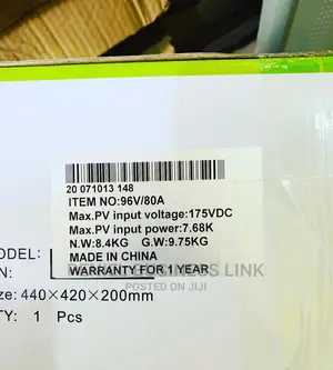 Yohako 80ah 96v MPPT Charge Controller