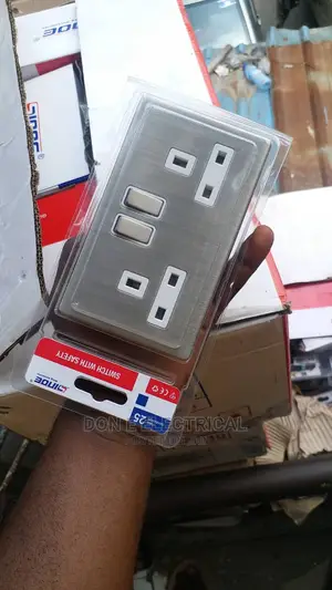 13amps Double Socket Silver