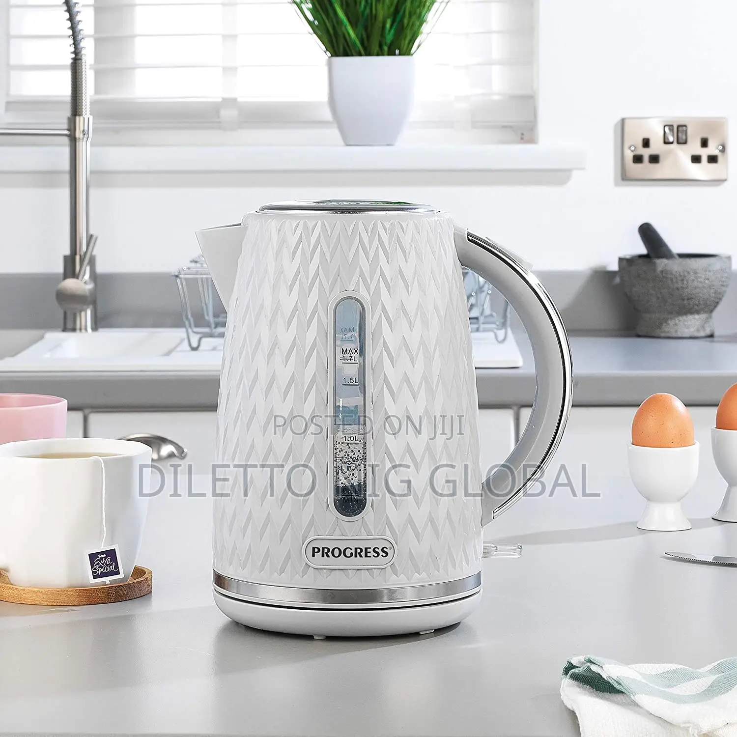 Progress EK3864PGRY Chevron Kettle.