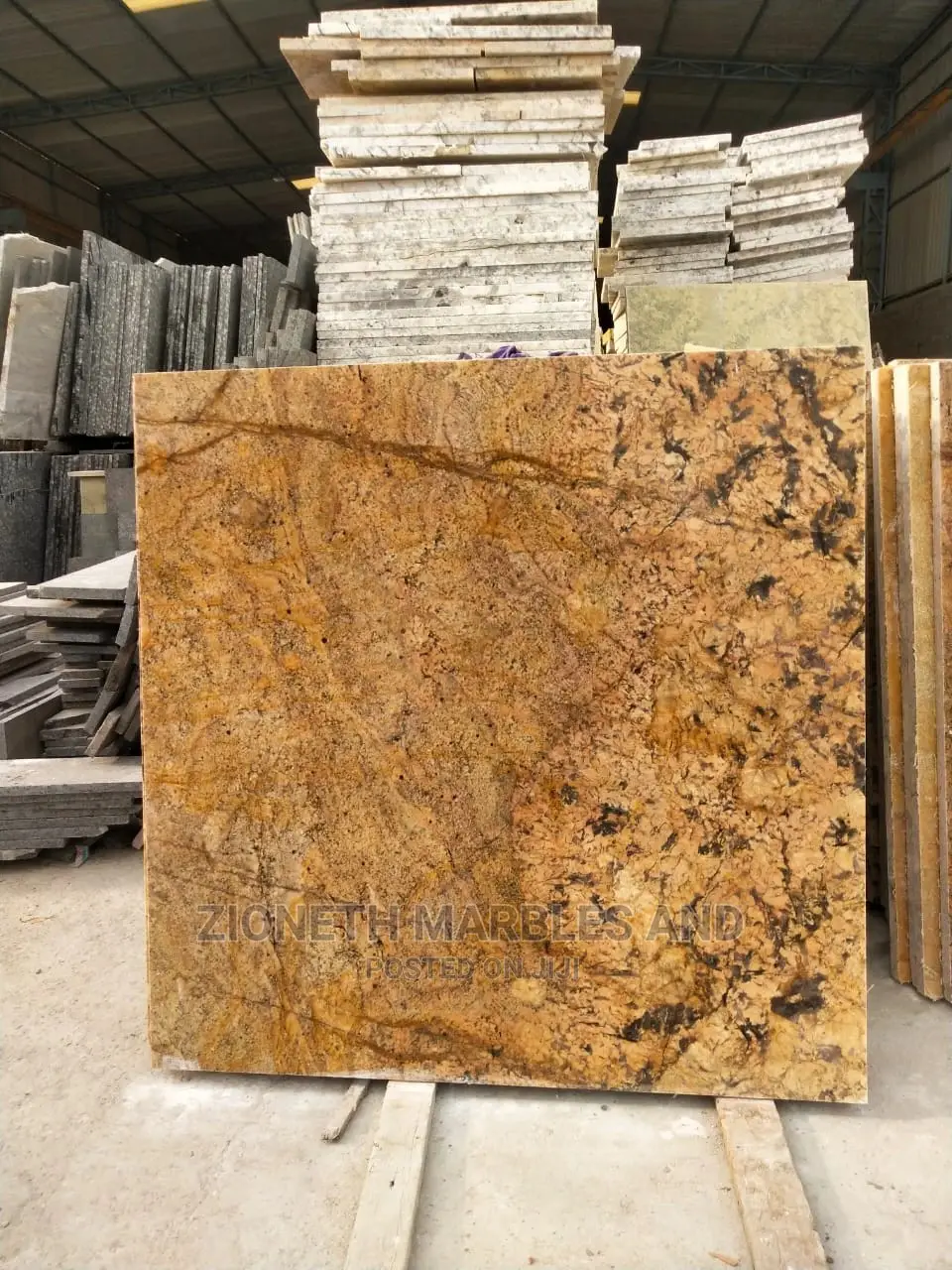 Ian Alaska Gold 90X90 2cm Thickness Marble Tiles