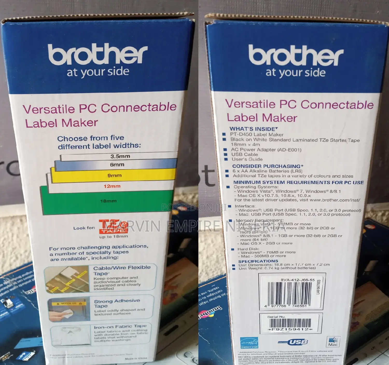 Brother PT- D450 Label Printer Machine_ Tape Makers