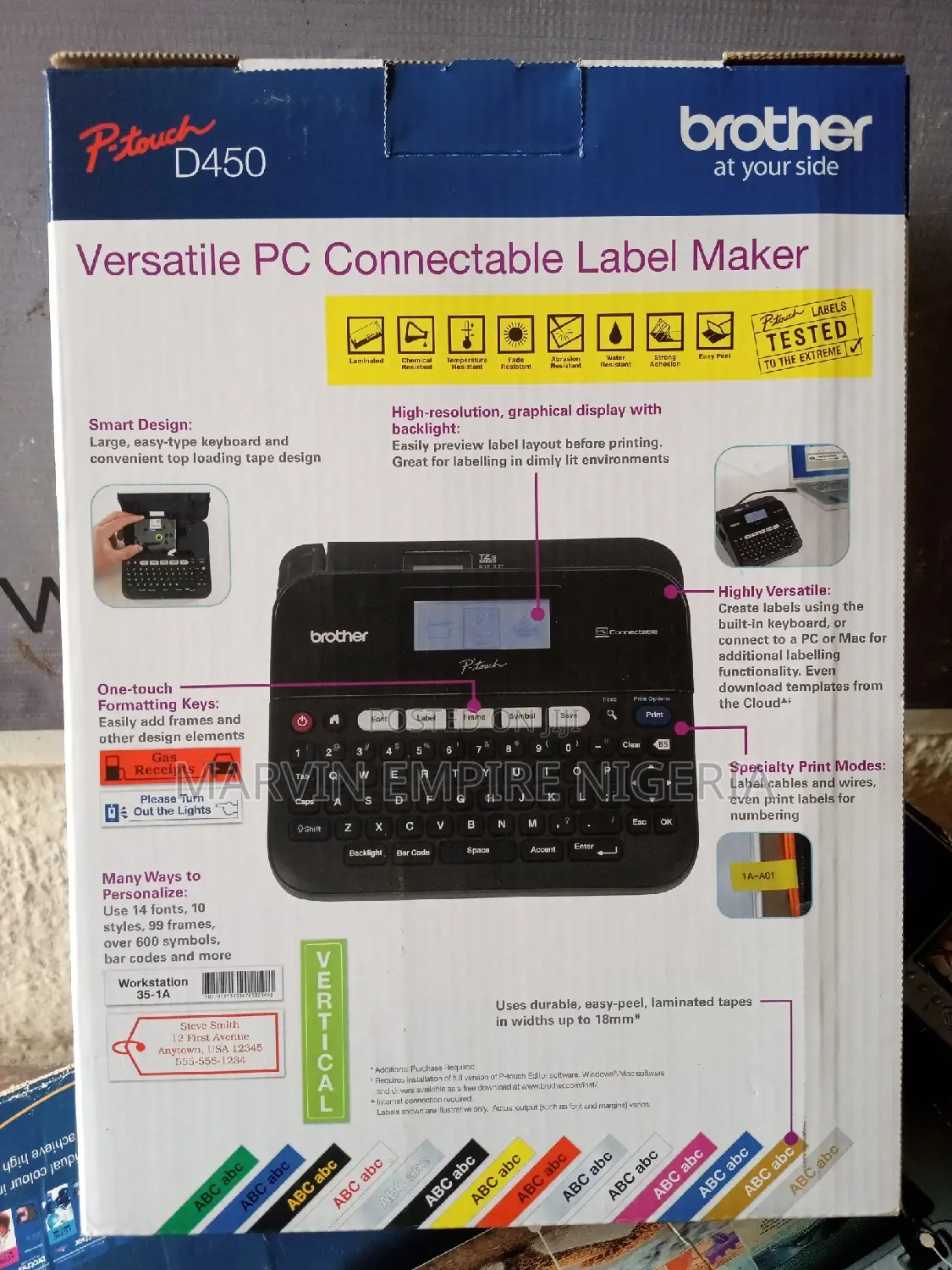 Brother PT- D450 Label Printer Machine_ Tape Makers