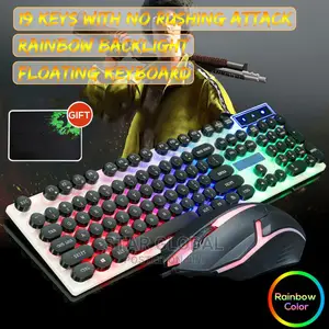 3pcs/Set LED PC Illuminated Gaming Keyboard + Mouse + Pad