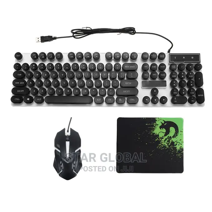 3pcs/Set LED PC Illuminated Gaming Keyboard + Mouse + Pad