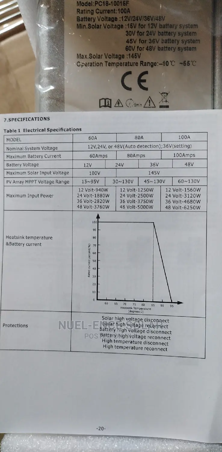 100ah 48v Must Charge Controller.