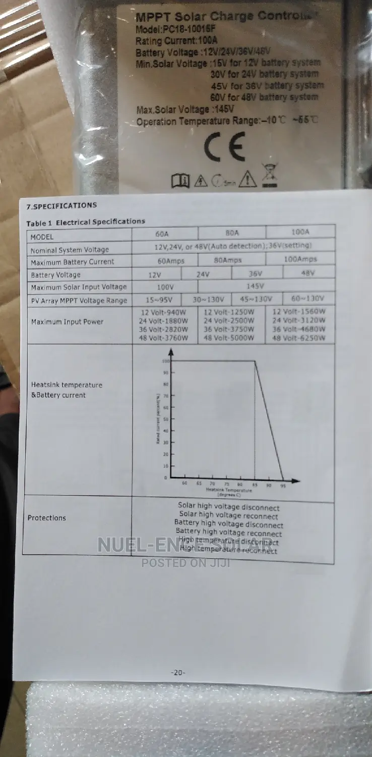 100ah 48v Must Charge Controller.