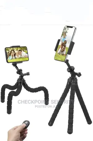 Octopus Smartphone Stand With Bluetooth Remote