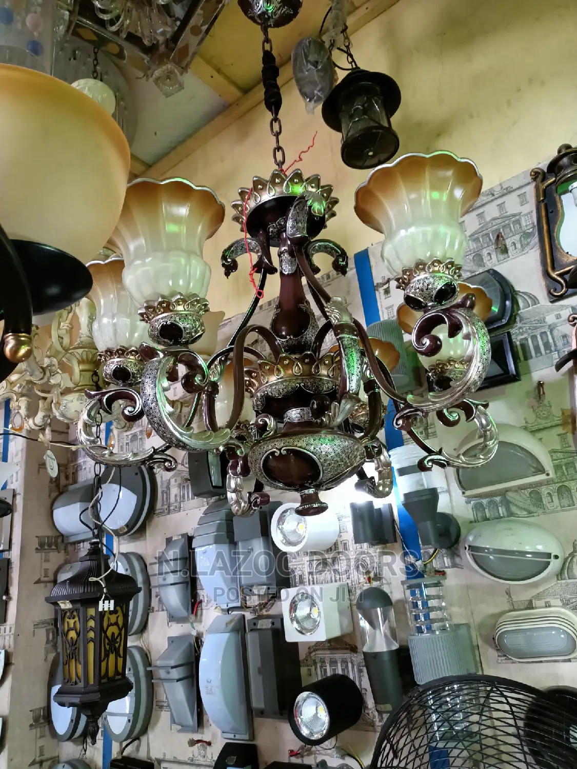 Five Hand Chandelier