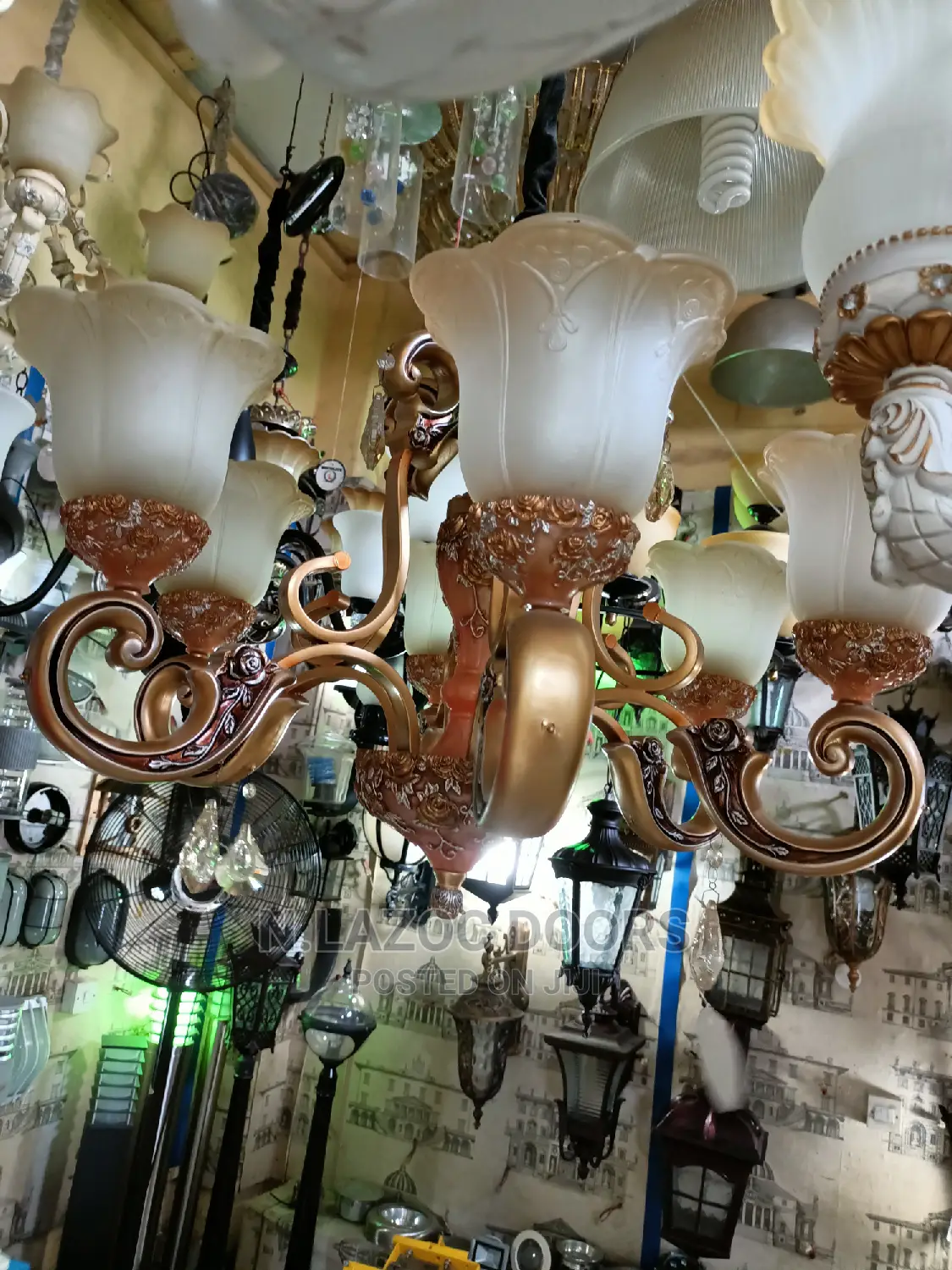 Five Hand Chandelier