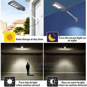 Solar Street Light Wall Lamp PIR Motion Sensor With Remote