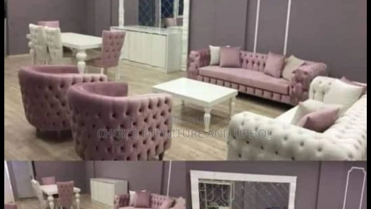 Sofa Set of Chairs, Dining Table and Centre Table