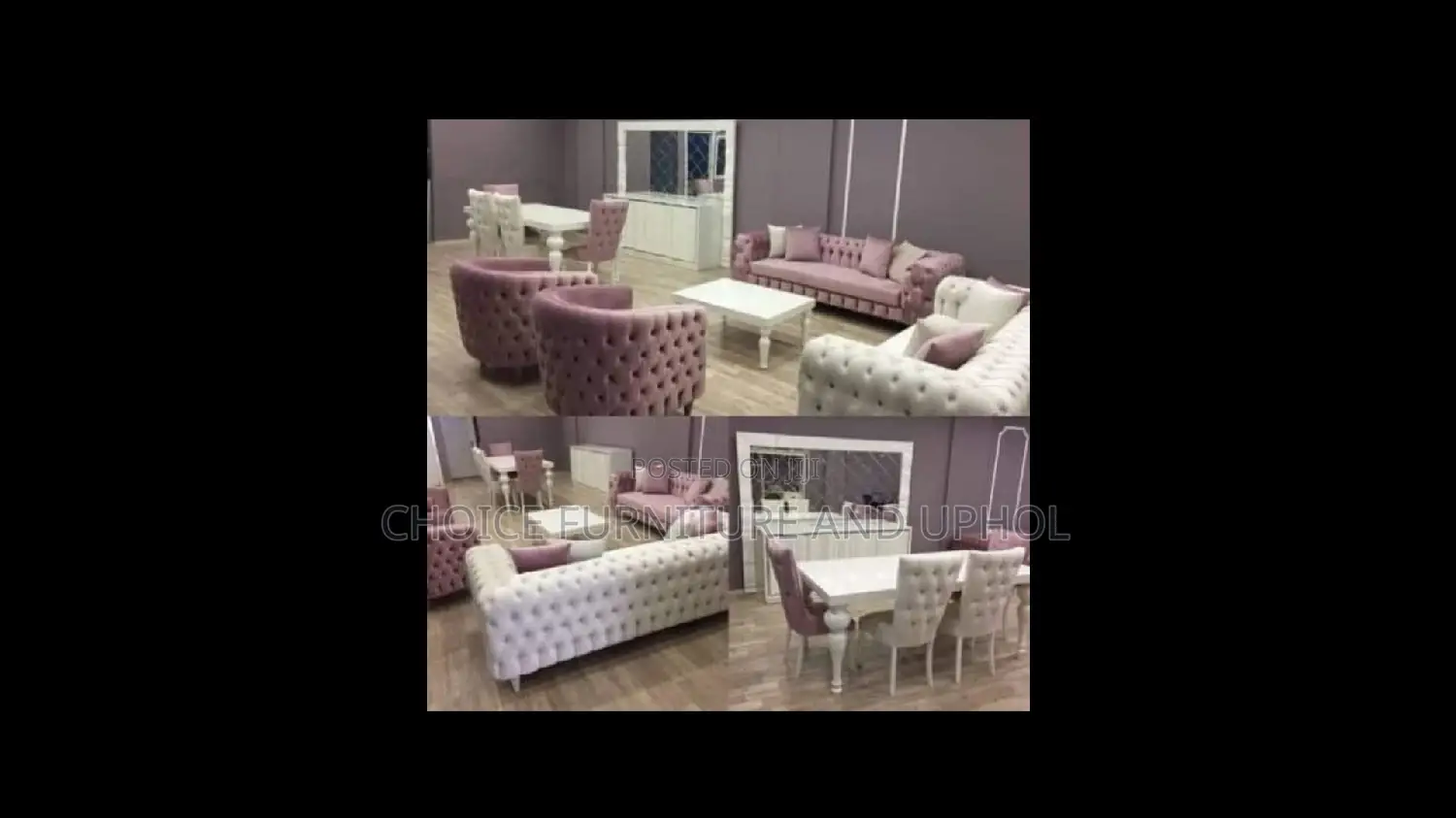 Sofa Set of Chairs, Dining Table and Centre Table