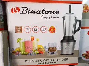 Binatone Blender With Grinder, Stainless Steel Jug.BLG-605SS