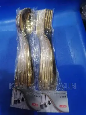 Gold Spoon Fork 12pcs