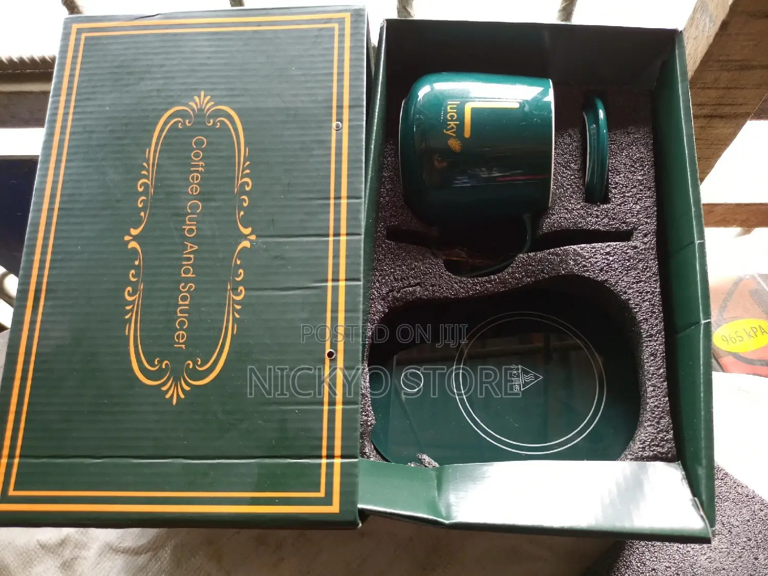 Lucky Ceramic Coffee Cup With Automatic Heating Pad