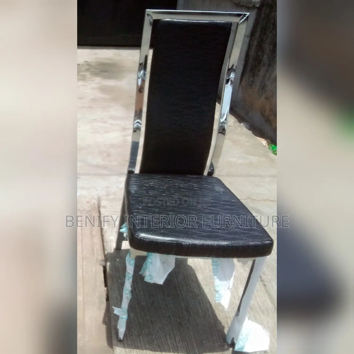 Big Form Leather Dining Chair