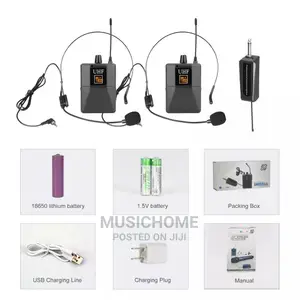 Universal Dual Cameras Recording Wireless Microphone