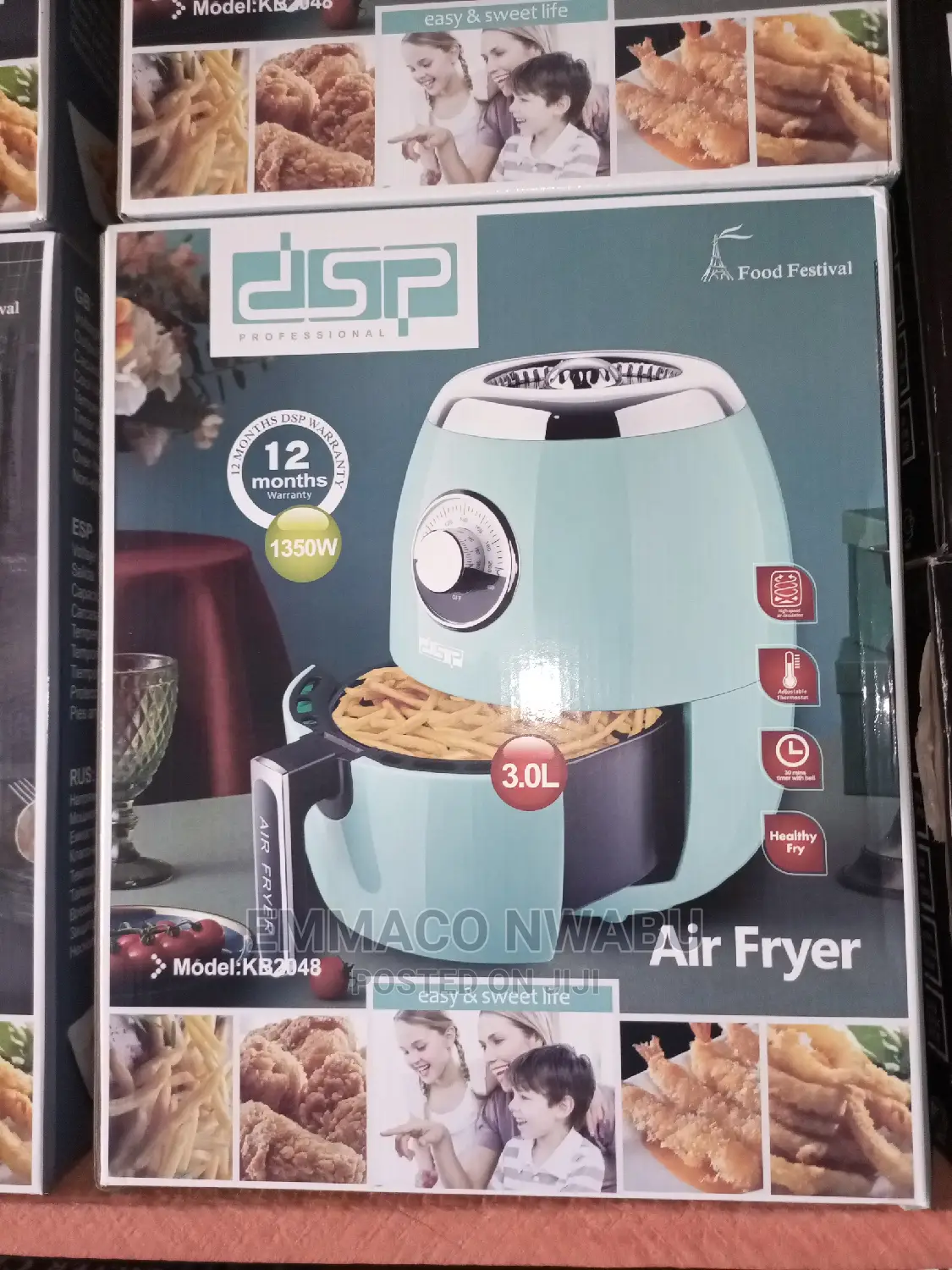 DSP Healthy Airfryer 3litres. Model: KB2048