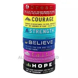 1000 Pieces Customized Embossed Silicone Wristbands Souvenir