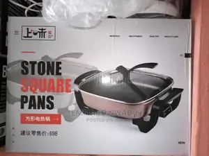 Electric Stone Square Pans, Non-Stick Surface.