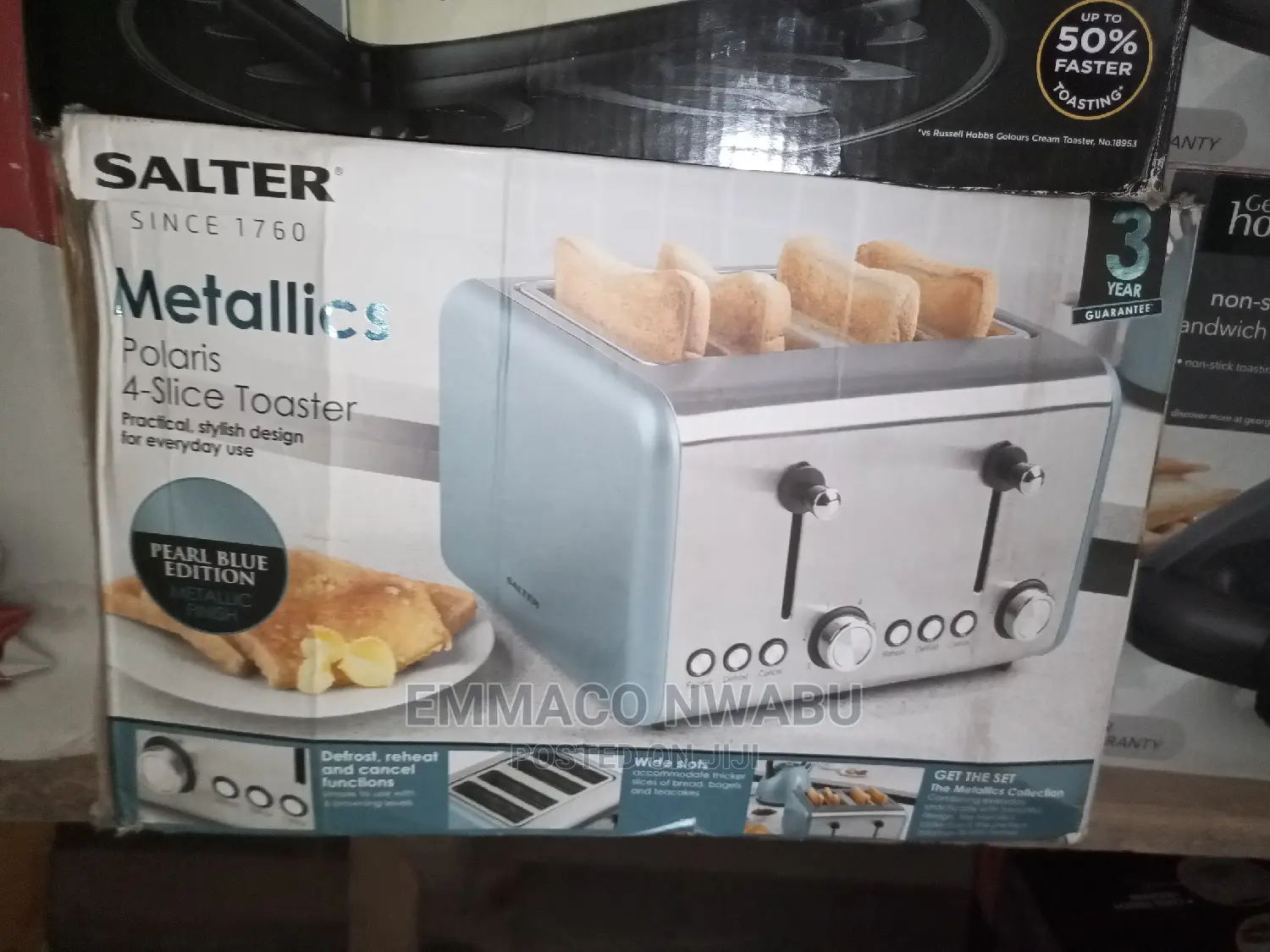Salter Metalics Polaris 4 Phase Pop-Up Toaster