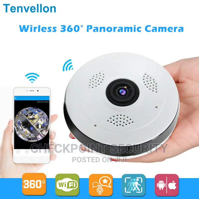 3mp Full HD Panoramic 360° Wireless IP Indoor Camera