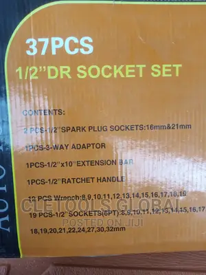 37pics of 1/2" Driver Socket With Spanner Set