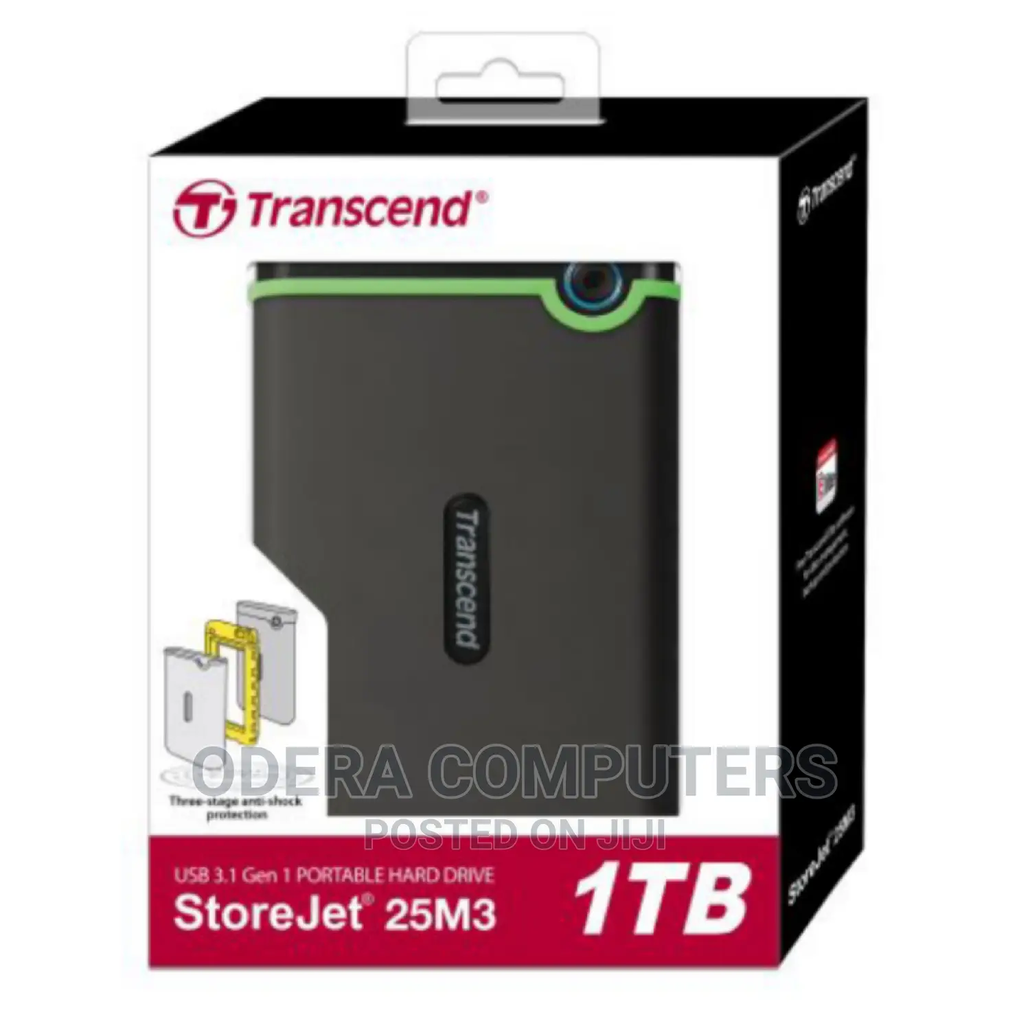 Transcend 1TB Storejet 25M3S USB 3.1 Gen External Hard Drive