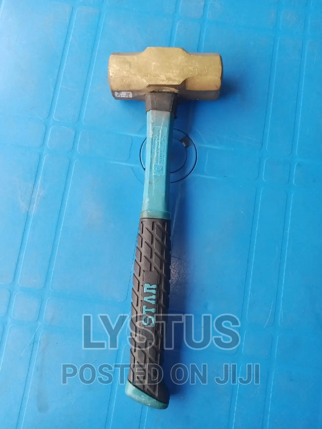 2kg Brass Sledge Hammer With Rubber Handle