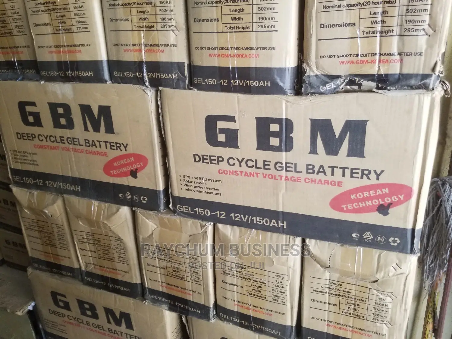 GBM 12V 150ah Deep Cycle Gel Battery